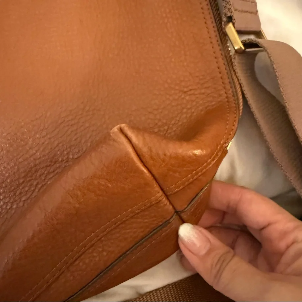 Fossil Cognac Leather Tote Maya Bag